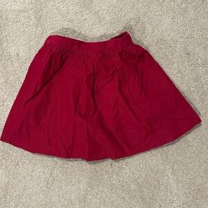 Lands' End Girls size 6 Vibrant Red Skater Skirt/ Skort, adjustable waist
